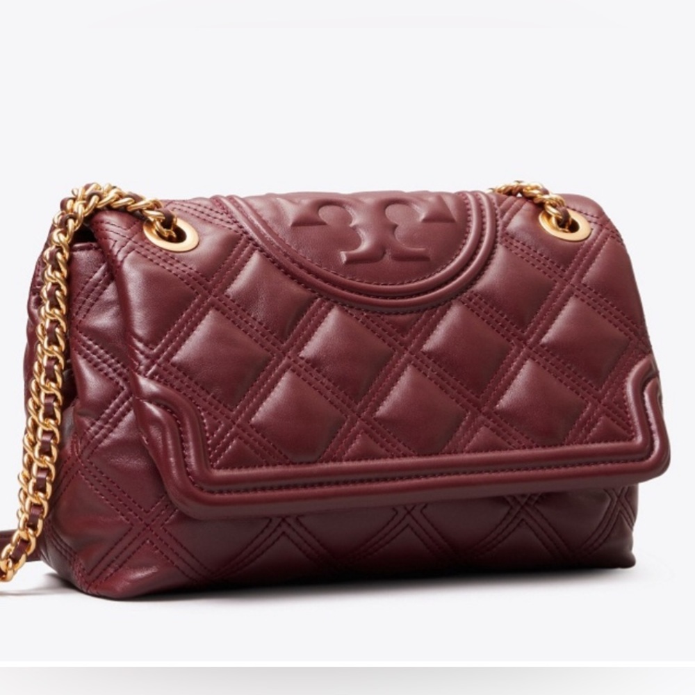 Tory Burch Fleming Soft Convertible Shoulder Bag Claret